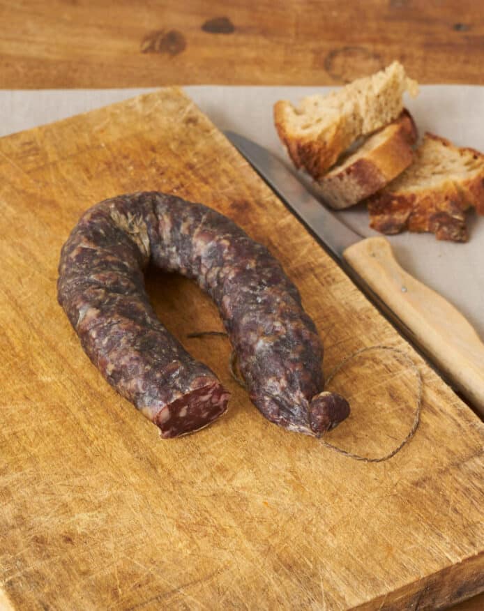 Saucisse sèche porc noir de Bigorre AOP Herbae Salaisons