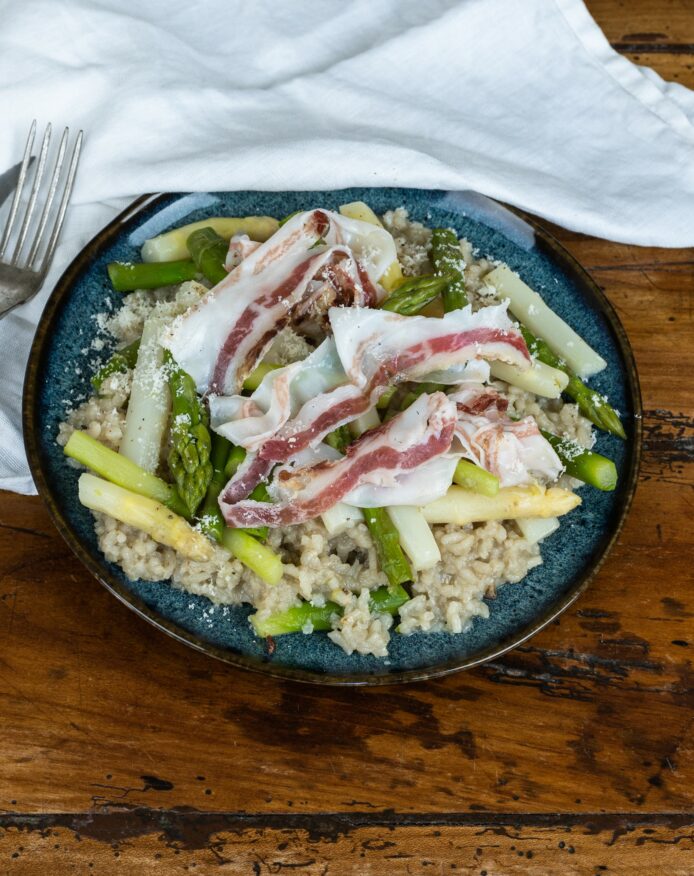 Recette_Inspirations_Risotto_Asperges_Ventreche_Porcnoirdebigorre_Herbae