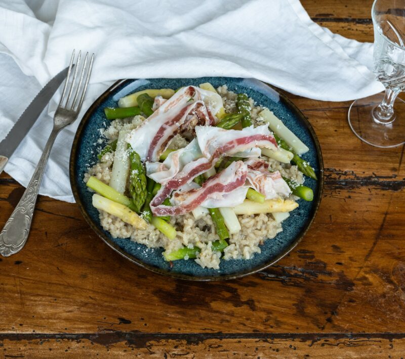 Recette_Inspirations_Risotto_Asperges_Ventreche_Porcnoirdebigorre_Herbae