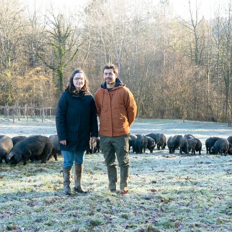 Domaine Herbae Anouk et Nicolas Porc noir de Bigorre AOP Hiver 2023