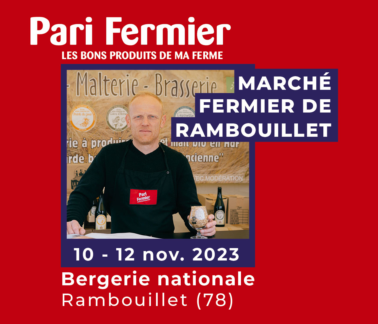 Marché Pari Fermier Bergerie Rambouillet Novembre 2023