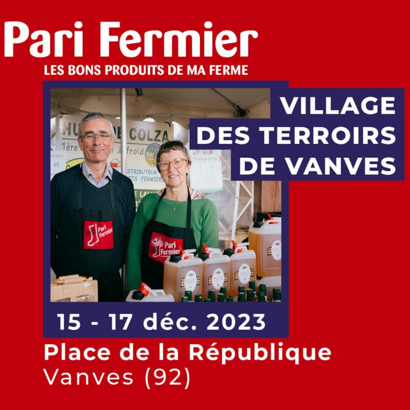 Pari fermier marché producteurs Village de Vanves Décembre 2023
