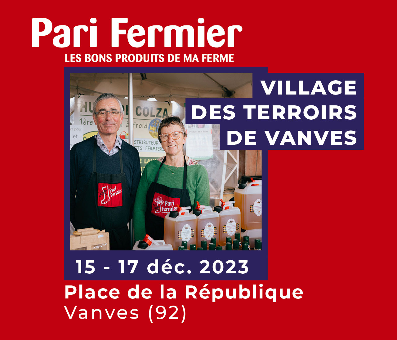 Pari fermier marché producteurs Village de Vanves Décembre 2023
