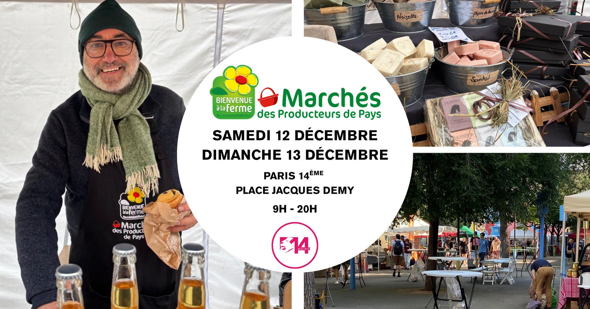 Marché producteurs pays paris 14 place jacques Demy HERBAE
